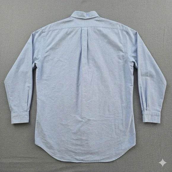 Ralph Lauren Blake Mens Large Blue Oxford Button Down Shirt Cotton Long Sleeve - Picture 2 of 16